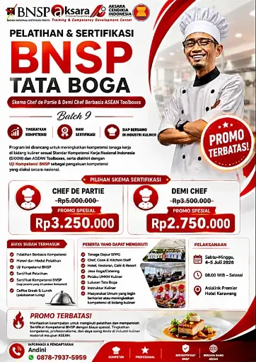 PELATIHAN DEMI CHEF & CHEF DE PARTIE